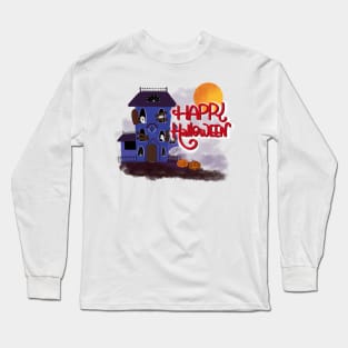 Halloween haunted house Long Sleeve T-Shirt